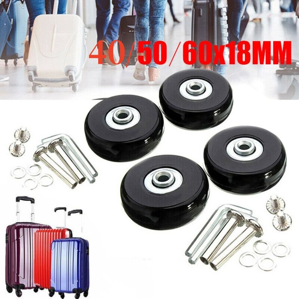 Silent Replacement Luggage Wheels - 57-59MM Resistente Flexibele Stille Vervangende Assen