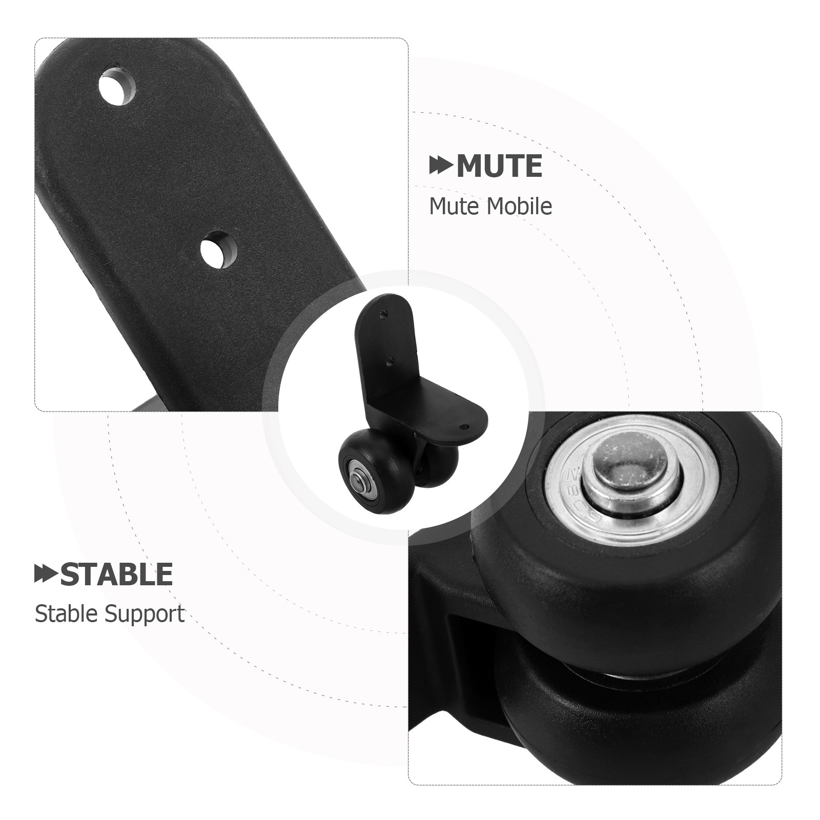1 paar zware zwenkwielen voor  - Silent Replacement Luggage Wheels recensie en prijs
