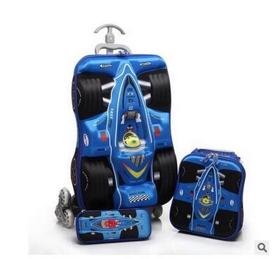 3D Jongens Auto trolley koffer - Foldable Rolling Luggage Bag recensie en prijs